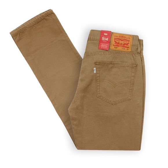 Levis Men's 514 Regular Fit Straight Leg Jeans Khaki 0692
